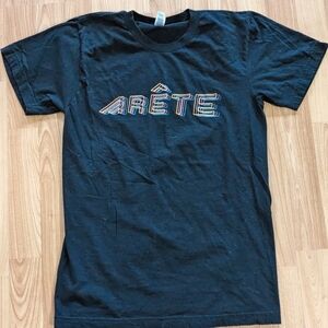 Arête climbing enthusiast t-shirt all black size small.